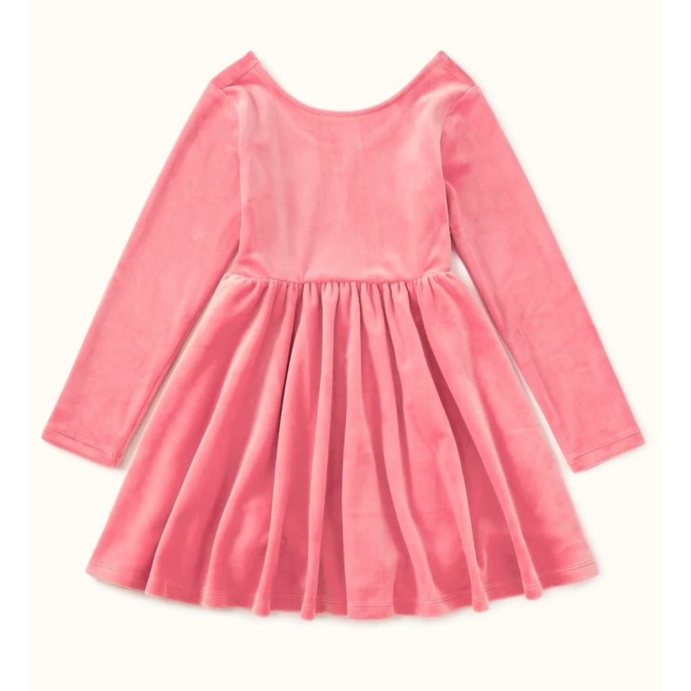 Tea Collection Girls Velour Ballet Dress Mauveglow Pink Size 12 NWT